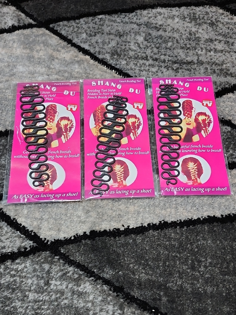 SET-OF-3 SHANG DU HAIR FRENCH BRAIDING STYLING TOOLS EASY-TO-USE